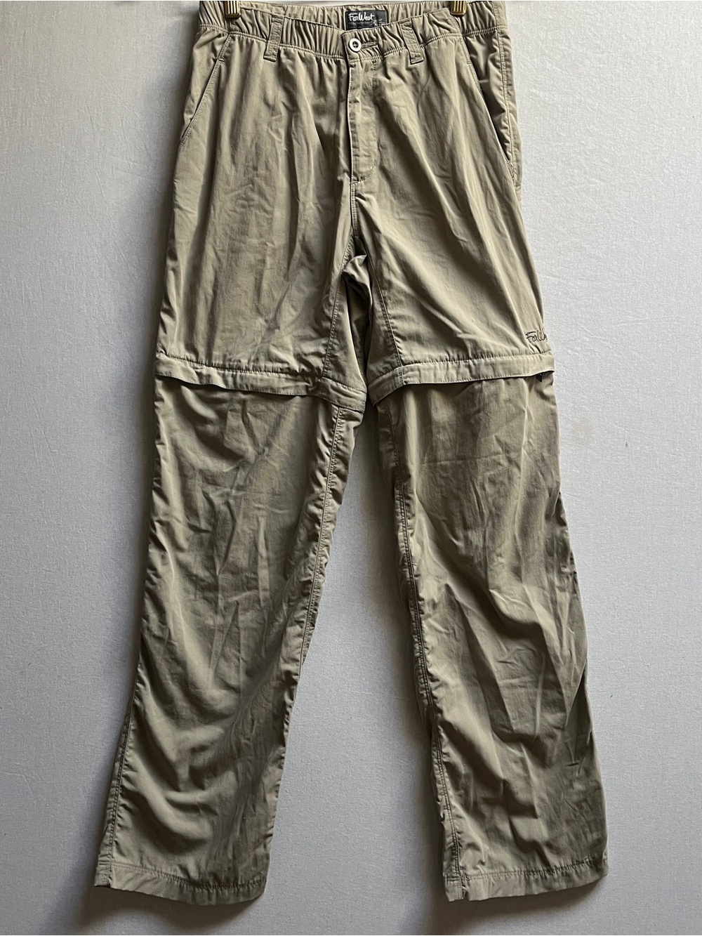 Far West Convertible Hiking Pants Cargo Trail Shorts NWT 6 Tan Nylon Lightweight